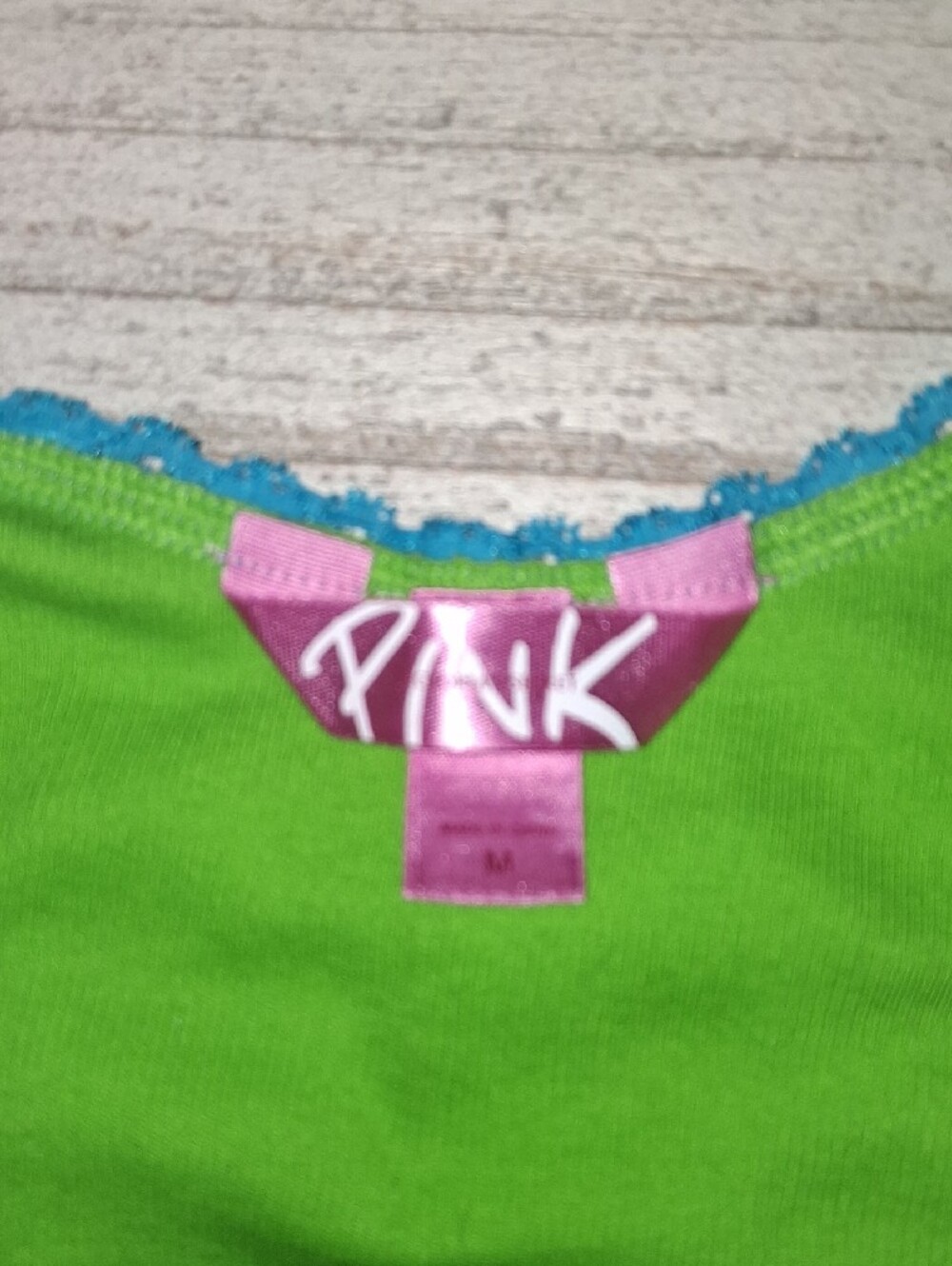 PINK Victoria's Secret Green Tank Top with Pink Tag - Picture 6 of 12